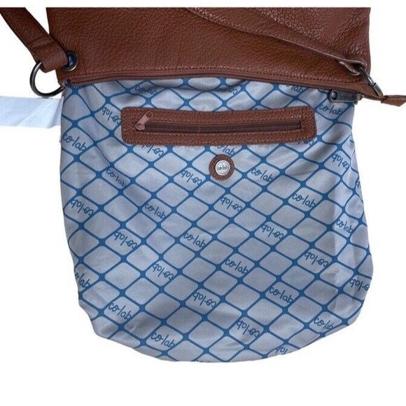 Co lab Pebbled Vegan Leather Shoulder Bag Brown Boho Fall Casual Trendy Hobo EUC - Picture 8 of 16